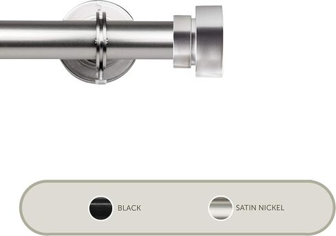 Rod Desyne Bonnet 1" Ceiling Curtain Rod/Room Divider, 28-48 inch, Black in Saudi Arabia