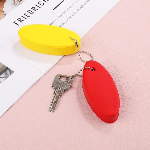 2pcs Floating Keychain for Boat Keys, 3.19x1.42x0.79in Oval Boat Key Floating Keychain Boat Floating Keychain for Ourdoors Water Sports Fishing Surfing Sailing(Yellow, Red) in Saudi Arabia