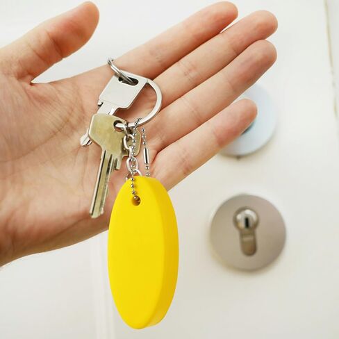 2pcs Floating Keychain for Boat Keys, 3.19x1.42x0.79in Oval Boat Key Floating Keychain Boat Floating Keychain for Ourdoors Water Sports Fishing Surfing Sailing(Yellow, Red) in Saudi Arabia