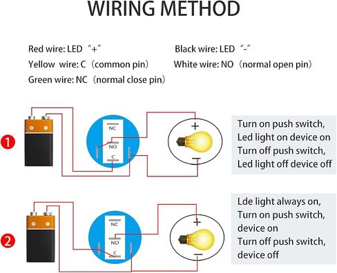 Weideer 19 مم مفتاح زر ضغط معدني 12 فولت حلقة خضراء LED 5 دبوس SPDT زر تشغيل/إيقاف مع قابس مقبس سلكي لفتحة تثبيت 19 مم 3/4 بوصة L-T-G in Kuwait
