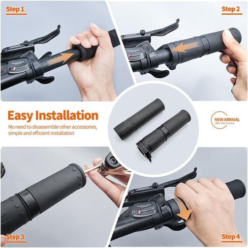 Ebike Twist Throttle WUXING 158X Right Handle Twist Throttle Electric Bicycle Scooter for 24V 36V 48V 60V 72V E Bike Conversion Parts in Saudi Arabia