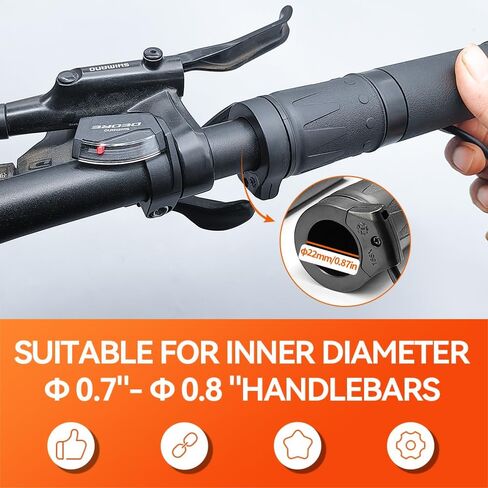 Ebike Twist Throttle WUXING 158X Right Handle Twist Throttle Electric Bicycle Scooter for 24V 36V 48V 60V 72V E Bike Conversion Parts in Saudi Arabia