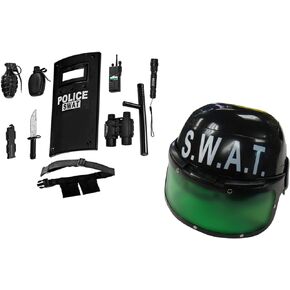 Dress Up America - Police Toys Role Play - Ultimate All-In-One Police Costume For Kids with SWAT Helmet