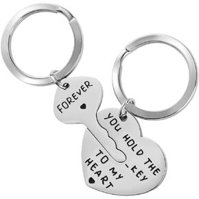 Couples Keychains For Boyfriend and Girlfriend(husband and wife) 2 Matching puzzle pieces Engraved:His Crazy Her Weirdo - Great Gifts for Him and Her on Valentine's Day and Birthday