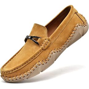 Men’s Casual Leather Fashion Slip On Loafers Shoes Moccasins Driving Shoes Hand-Made Dress Shoes Soft