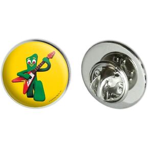 Gumby Playing Guitar Rock and Roll Metal 0.75" Lapel Hat Pin Tie Tack Pinback