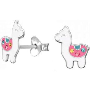 KIWI DAISY Llama/Alpaca .925 Sterling Silver Very Tiny Stud Earrings, Multiple Piercings, for Cartilage, Helix, 2nd Ear Piercing (Hypoallergenic)