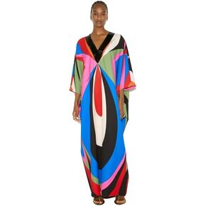 Indian Satin Silk Printed Kaftan for Outing and Party Beach wear Kaftan Home wear Wedding wear Dress for Women Maxi Kaftan for Women. Multicolor