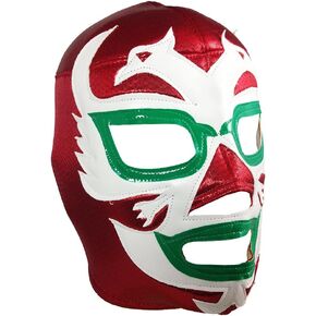 DOS Caras Adult Lucha Libre Wrestling Mask (pro-fit) Costume Wear - Red/White/Green
