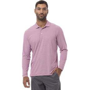 Men's SolTek Ice Mini Stripe Long Sleeve Polo