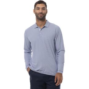 Men's SolTek Ice Mini Stripe Long Sleeve Polo