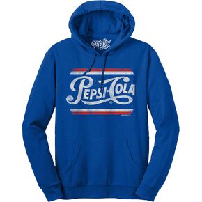 Tee Luv Men's Pepsi Hoodie - Hooded Pepsi Cola Soda Logo Sweatshirt