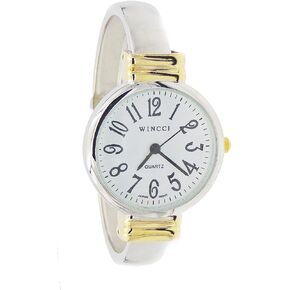 Women's Classic Easy Read Bangle Cuff Watch (Two Tone) in Kuwait