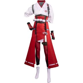 Nasfotim Womens Kiriko Cosplay Costume OW Fox Full Set Clothes Halloween Party Outfits