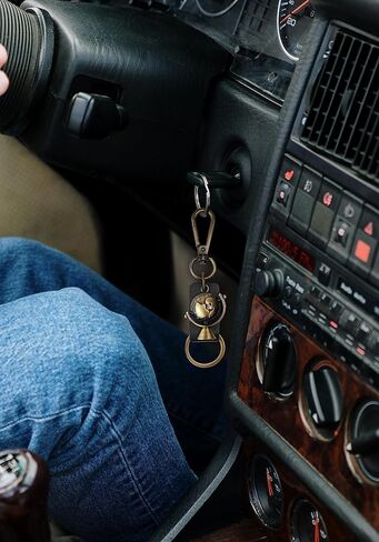 AuPra World Globe KeyChain Gift Women & Men Leather KeyRing Home Car Door Keys Holder Traveler Present in Kuwait