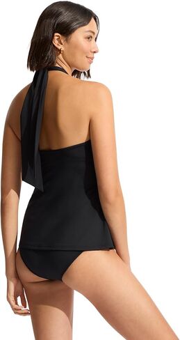 Seafolly Women's Standard Sash Halter Tankini Top Swimsuit in Saudi Arabia