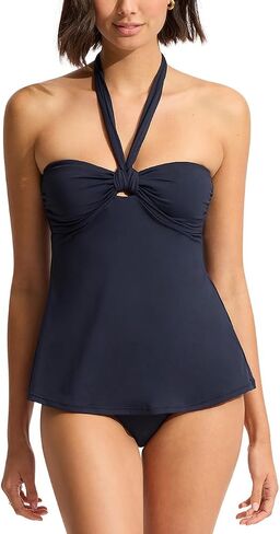 Seafolly Women's Standard Sash Halter Tankini Top Swimsuit in Saudi Arabia