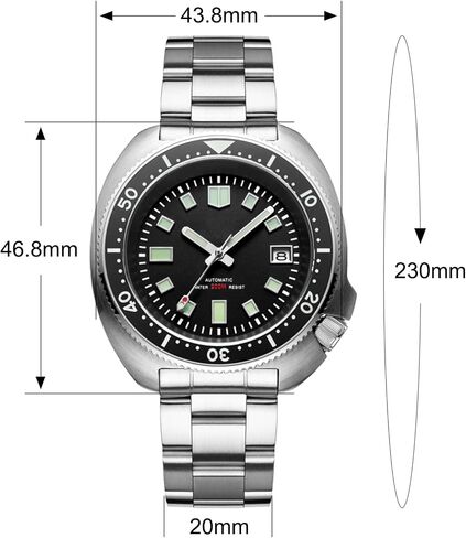 ADDIESDIVE Automatic Dive Watch for Men H8 Stainless Steel Wrist Watch Mechanical NH35A Clean Dial Synthetic Sapphire Sterile Without in Saudi Arabia