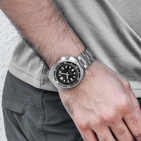 ADDIESDIVE Automatic Dive Watch for Men H8 Stainless Steel Wrist Watch Mechanical NH35A Clean Dial Synthetic Sapphire Sterile Without in Saudi Arabia