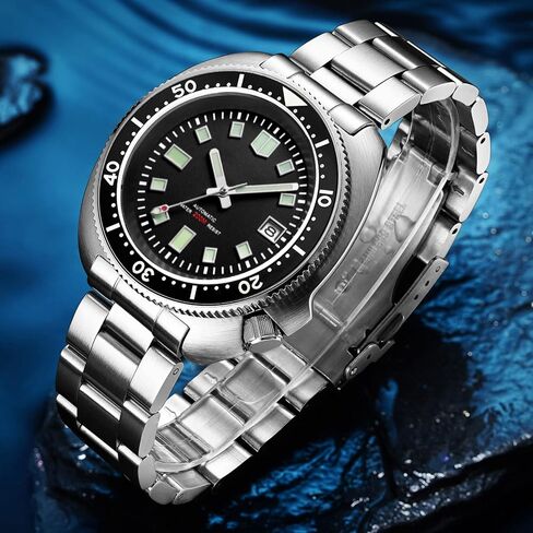 ADDIESDIVE Automatic Dive Watch for Men H8 Stainless Steel Wrist Watch Mechanical NH35A Clean Dial Synthetic Sapphire Sterile Without in Saudi Arabia