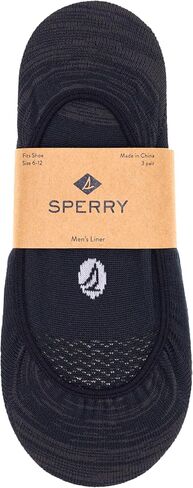 Sperry Men's Authentic Original Boat Shoe Liner Socks-3 Pair Pack-Moisture Wicking and Heel Gripper in Saudi Arabia