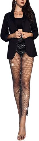 Suillty Women Glitter Rhinestone Mesh Sheer Pants Shiny See Through Leggings Beach Cover Ups Rave Festival Trousers in Saudi Arabia