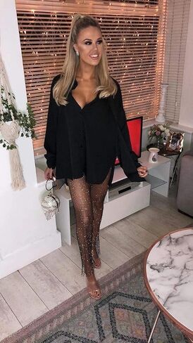 Suillty Women Glitter Rhinestone Mesh Sheer Pants Shiny See Through Leggings Beach Cover Ups Rave Festival Trousers in Saudi Arabia