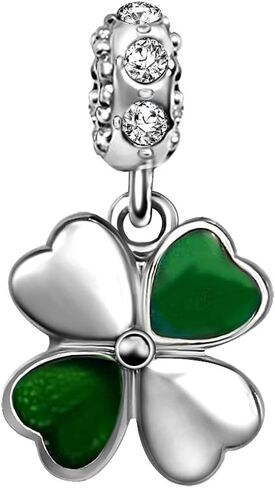 Thanksgiving Lucky Flower Clover Four-Leaf Charms Heart Womens Bead Charm for Bracelets Christmas 2023 Jewelry in Kuwait