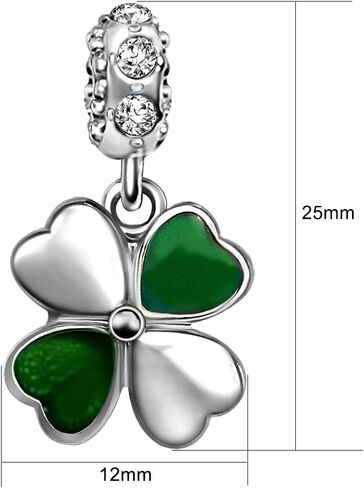 Thanksgiving Lucky Flower Clover Four-Leaf Charms Heart Womens Bead Charm for Bracelets Christmas 2023 Jewelry in Kuwait