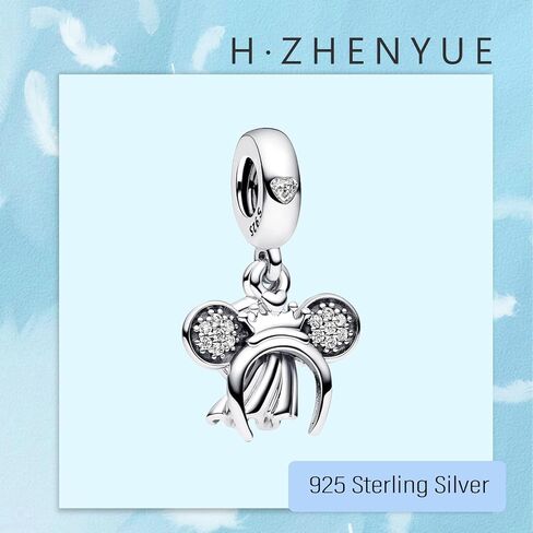 سوار بدلاية على شكل زهرة بانسي للنساء من اتش زينيو من الفضة الاسترلينية والكريسماس وعيد الام والهالوين واعياد الميلاد والكريسماس، هدية مجوهرات in Kuwait