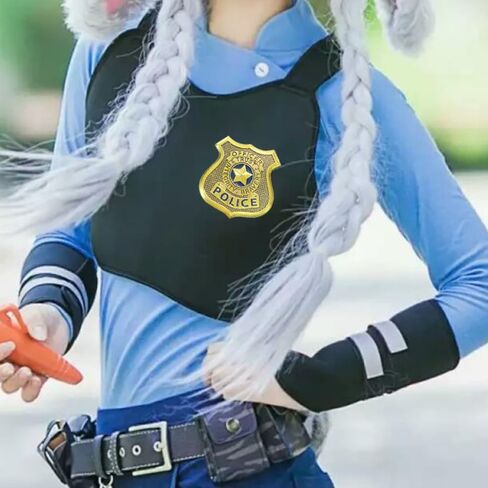 بروش شارة الشرطة، دبوس شارة ضابط، هدايا شارة جودي، اكسسوارات تنكرية للاطفال والنساء والفتيات المعجبين in Kuwait