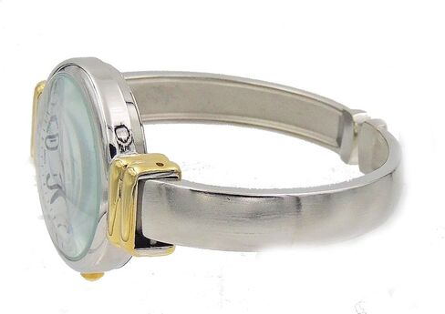Women's Classic Easy Read Bangle Cuff Watch (Two Tone) in Kuwait