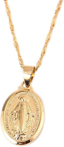 Gold Color Our Lady Women Goddess Jewelry Wholesale Cross Virgin Mary Pendant Necklaces in Saudi Arabia
