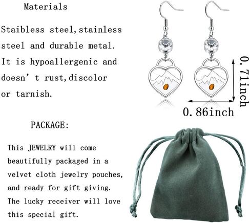 DINLUNED Christian Gift Mountain Mustard Seed Necklace Religious Inspirational Jewelry Heart Seed Necklace Christian Charm Jewelry Religious Gif in Saudi Arabia