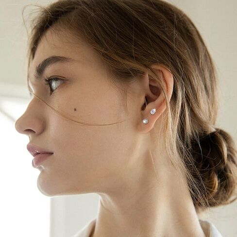 Subiceto 10 أزواج من الفولاذ المقاوم للصدأ مكعب زركونيا أقراط مجموعة للنساء الرجال المسمار الخلفي الأقراط أوبال جولة مربع القلب نجمة الكمثرى الكرة على شكل أقراط الماس فو تشيكوسلوفاكيا هيبوالرجينيك المسمار الأقراط ثقب المجوهرات 20 جرام in Kuwait