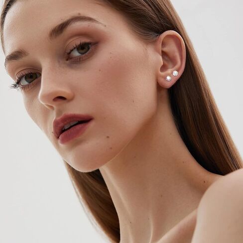 Subiceto 10 أزواج من الفولاذ المقاوم للصدأ مكعب زركونيا أقراط مجموعة للنساء الرجال المسمار الخلفي الأقراط أوبال جولة مربع القلب نجمة الكمثرى الكرة على شكل أقراط الماس فو تشيكوسلوفاكيا هيبوالرجينيك المسمار الأقراط ثقب المجوهرات 20 جرام in Kuwait