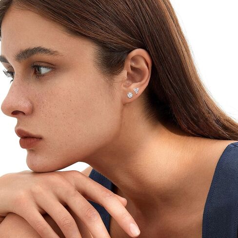 Subiceto 10 أزواج من الفولاذ المقاوم للصدأ مكعب زركونيا أقراط مجموعة للنساء الرجال المسمار الخلفي الأقراط أوبال جولة مربع القلب نجمة الكمثرى الكرة على شكل أقراط الماس فو تشيكوسلوفاكيا هيبوالرجينيك المسمار الأقراط ثقب المجوهرات 20 جرام in Kuwait