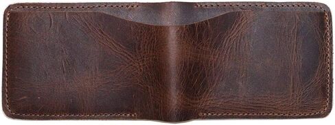 Hide & Drink, Horizontal Bi-Fold Leather Wallet, Holds Up to 8 Cards Plus Flat Bills/Money Organizer/Travel Essentials, Handmade Includes 101 Year Warranty :: Bourbon Brown in Saudi Arabia