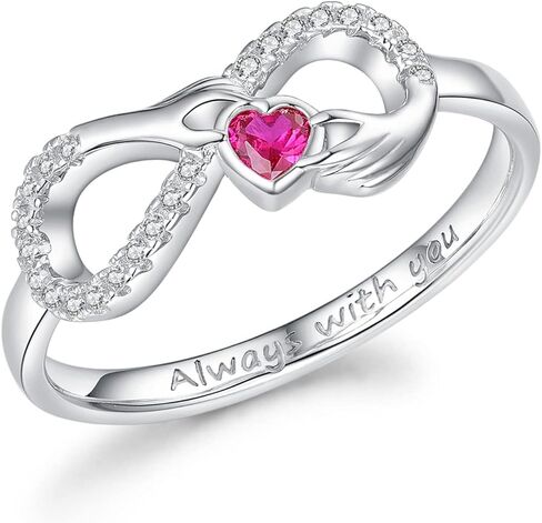 WIOY Sterling Silver Infinity Ring - Women Promise Rings for Her in Saudi Arabia