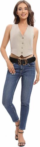 FAN&LOUIS حزام جلد الثعبان الأسود للنساء مع مشبك ثعبان ذهبي وفضي كبير لفساتين الجينز in Kuwait