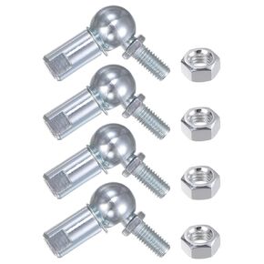 uxcell 4pcs CS13 M8 Angle Ball Joint, M8x1.25 Right Hand Thread, A3-Steel Self-lubricating Ball Socket End Fitting