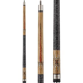 Viper Sinister 58" 2-Piece Billiard/Pool Cue, Natural Ash with Amber/Black Points