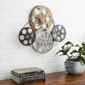 Deco 79 Hollywood Movie Metal Wall Decor, 25" x 22", Multicolor