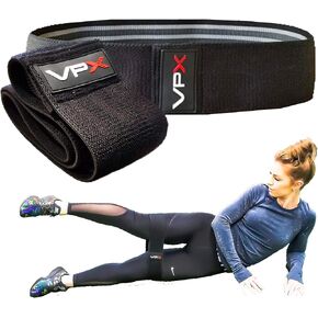VPX Specialized Resistance Hip Bands for Legs, Booty, Glutes, Stretching, Working Out, Aerobic, Ankle, Hip, Lift, Step, Squats, Lunge | Nonslip Medium Resistant LB | Men, Women, Fitness, Sports, Kids