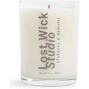Tobacco & Vanilla, Premium Scented Candle with Organic Coconut Wax, 9.5Oz