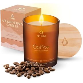 Aromatherapy Coffee Scented Candles Indoor, Natural Coconut Wax for Stress Relief, Reading Time, Yoga, Housewarming Gifts for Relaxing Mother's Day, Birthday, Men, Women, Pure Essential Oils 8.5 oz in Saudi Arabia