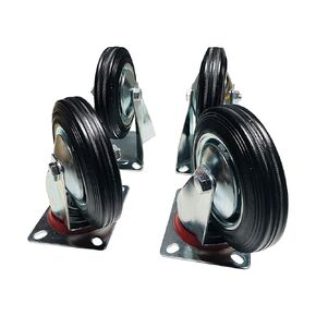 4-Pack of 3" Small Solid Rubber Casters (2 Swivel and 2 Fixed)