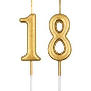 18th & 81st Birthday Candles, Black Number 18 81 Candle for Cake, Happy Birthday Cake Topper Decoration for Birthday Anniversary Celebration Party Supplies