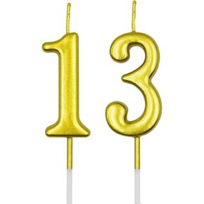 13th & 31st Birthday Candles, Blue Number 13 31 Candle for Cake, Happy Birthday Cake Topper Decoration for Birthday Anniversary Celebration Party Supplies
