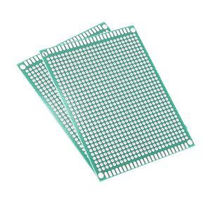 uxcell 2pcs 8x12cm Double Sided PCB Board Universal Printed Circuit Proto Board for DIY Soldering Electronic Projects Practice Test Circuit